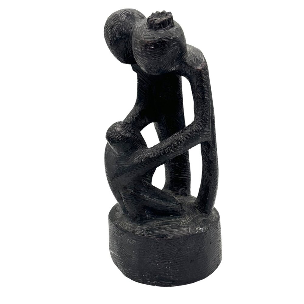 Vintage MCM Abstract Family Sculpture Carved Mid Century Modern 9.5" - Picture 7 of 15